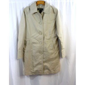 Eddie Bauer Womens Tan Button Front Jacket M